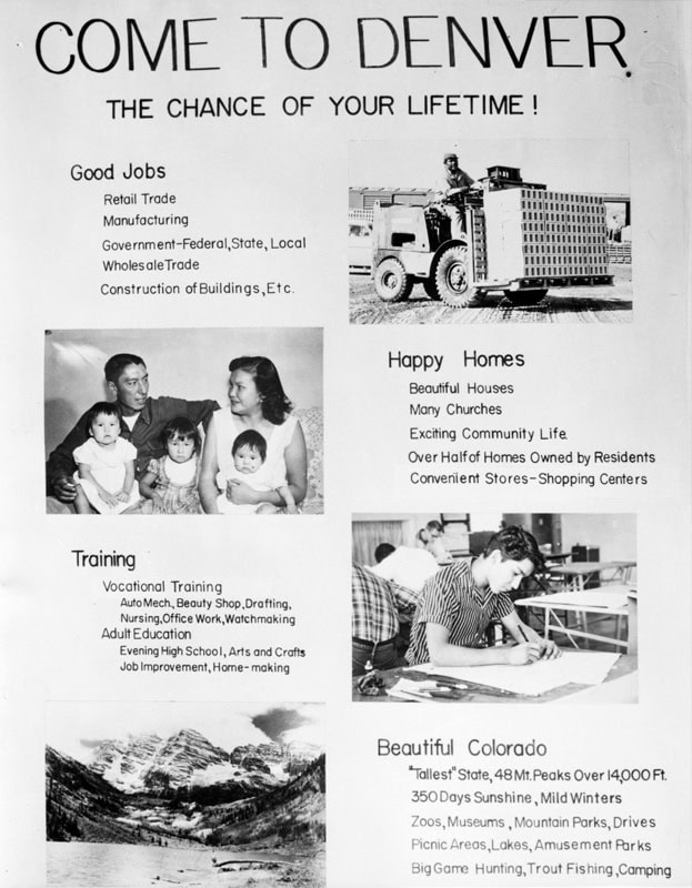 Indian Relocation Act of 1956 Come to Denver Flyer