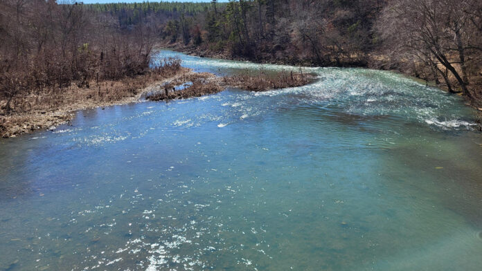 Flowing river in Choctaw Nation