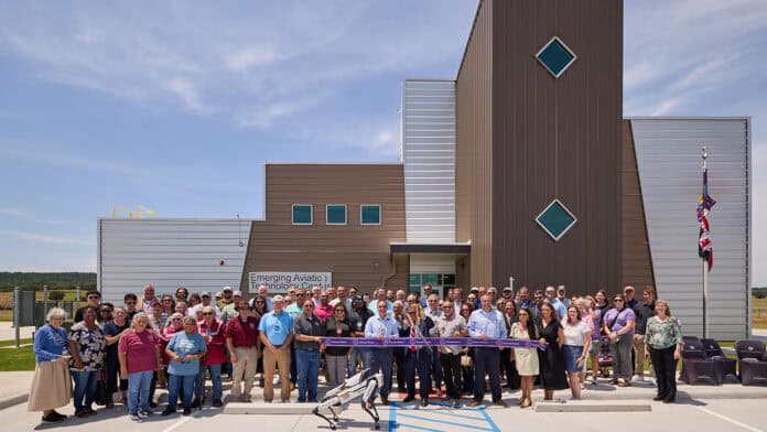 Emerging Aviation Technology Center ribbon-cutting ceremony
