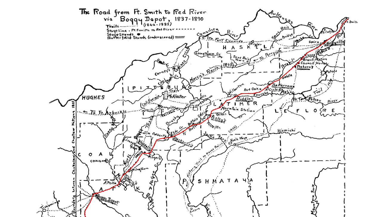 Butterfield Stage Line Map